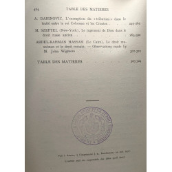 Archives d'Histoire du droit orientale - TOME IV