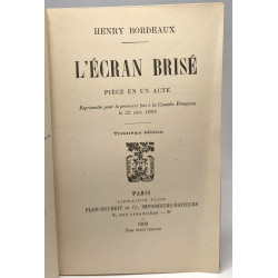 L'écran brisé - pièce en un acte - 3e édition