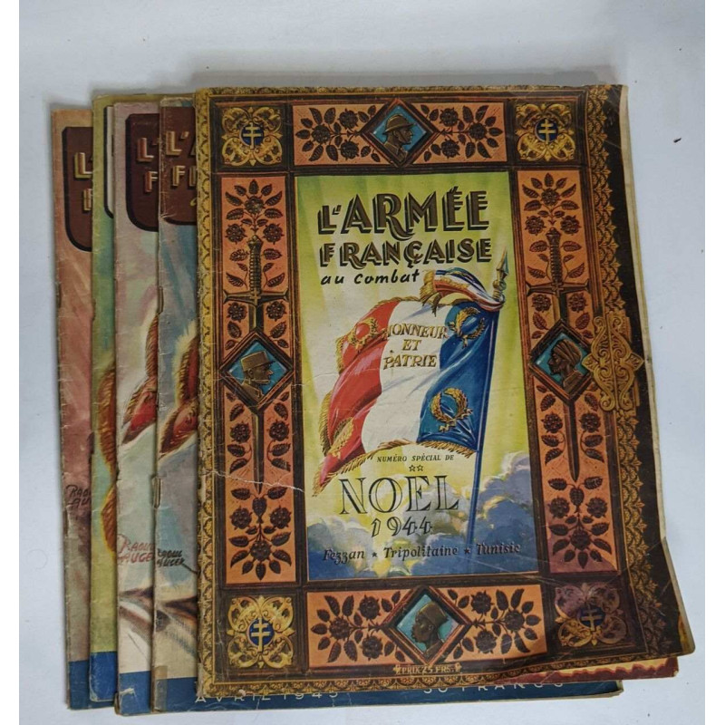 Lot de 5 numéros de "L'armée française au combat": N° 2-3-4-5 et...