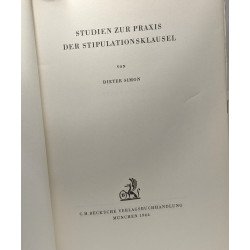 Studien zur praxis der stipulationsklausel / Münchener beiträge...