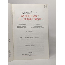 Abrégé de gynécologie et d'obstétrique