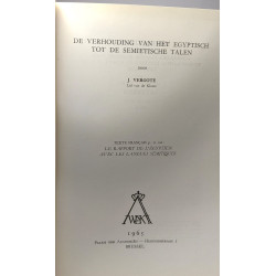 De verhouding van het egyptisch tot de semietische talen / Klasse...