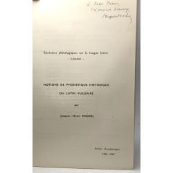 Notions de phonétique historique du latin vulgaire / exercices...