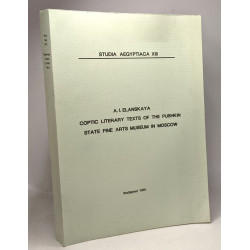 Coptic literary texts of the Pushkin state fine arts museum in...