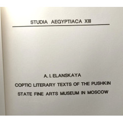 Coptic literary texts of the Pushkin state fine arts museum in...