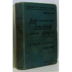 Asie insulinde afrique - classe de cinquième (programme de 1902)
