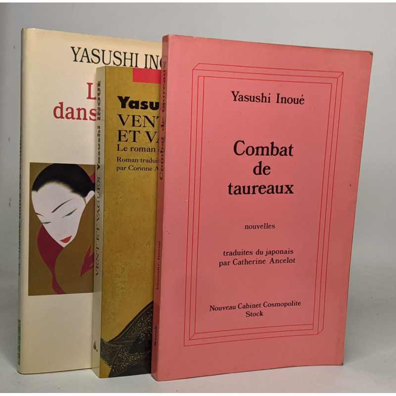 Lot de 3 romans de Yasushi Inoué: Combat de taureaux / Vent et...