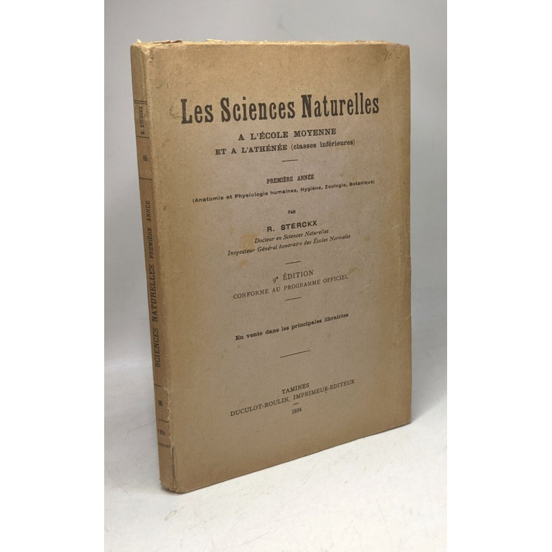 Les sciences naturelles à l'école moyenne - 9e éd