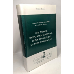 Une épreuve d'évaluation sommative levé pédagogique ou frein...