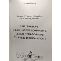 Une épreuve d'évaluation sommative levé pédagogique ou frein...