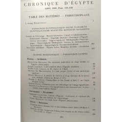 Chronique d'Egypte 3 volumes: LXV (1990) fasc. 130 + LXVI (1991)...