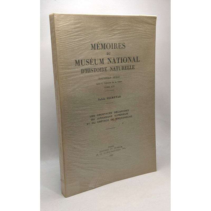 Mémoires du muséum national d'histoire naturelle - nouvelle série...