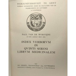 Index verborum in quinti sereni librum medicinalem /...