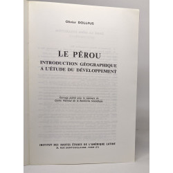 Le pérou - introduction géographique à l'étude du développement -...