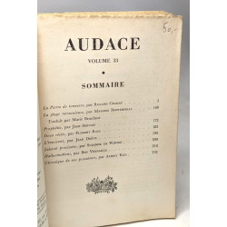 Audace - recueil littéraire trimestriel VOL. 33 Octobre 1961