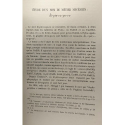 Étude d'un nom de métier mycénien: di-pte-ra-po-ro - extrait de...