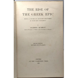 The rise of the greek epic being a course of lectures delivered at...