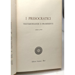 I Presocratici. Testimonianze e frammenti - VOLUME PRIMO + VOLUME...