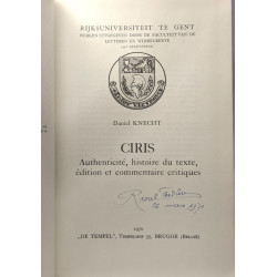Ciris - authenticité histoire du texte édition et commentaire...