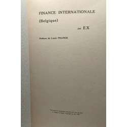 Finance internationale (Belgique) exemplaire n°471 - préface de...