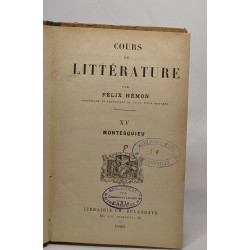 Cours de littérature - XV montesquieu
