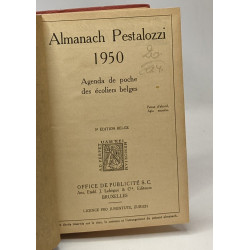 Almanach Pestolazzi - agenda de poche des écoliers belges ---...