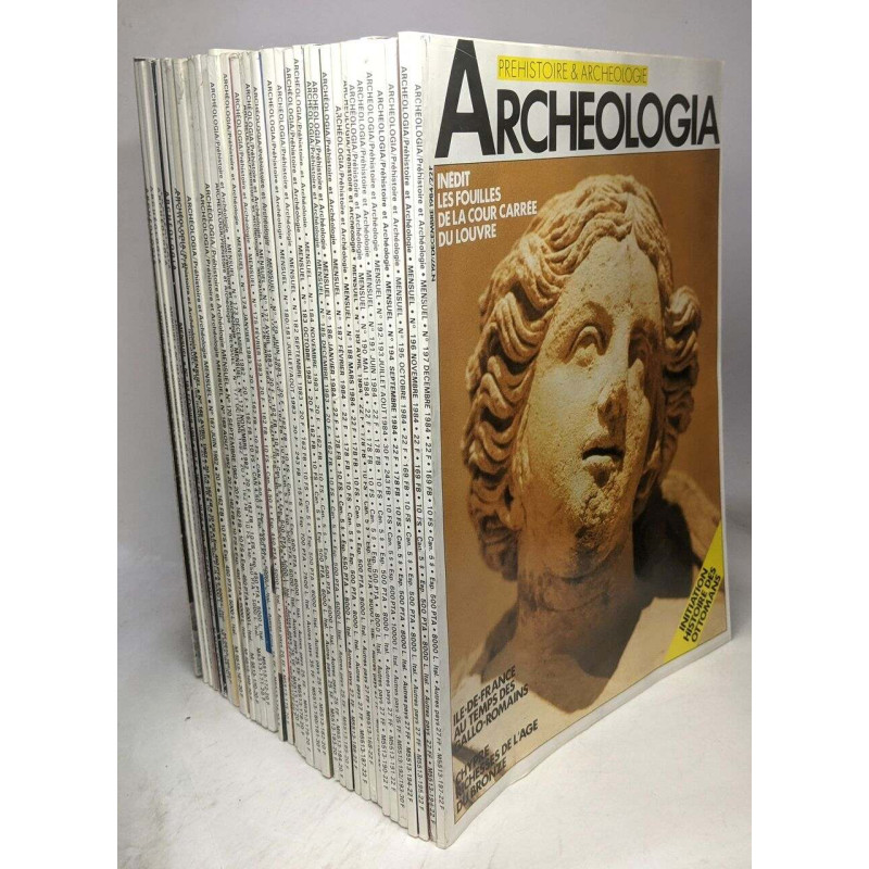 Prehistoire et archeologie archeologia année 1982 - 1983 et 1984...