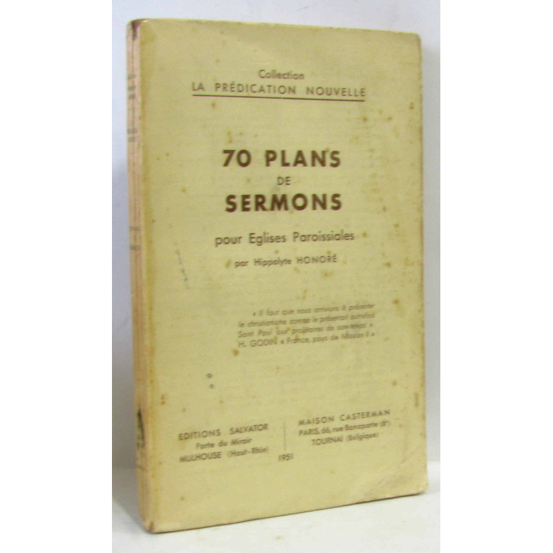 70 plans de sermons