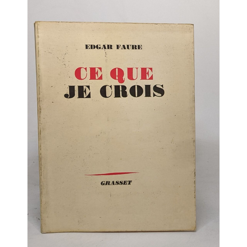 Ce que je crois
