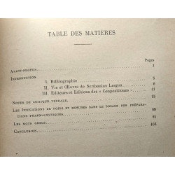 Notes de critique verbale sur Scribonius Largus - Thèse