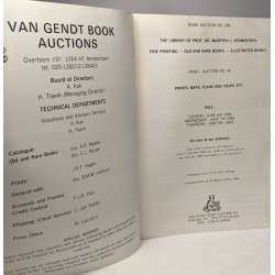 Van Gendt book auctions - Overtoom 197 1054 HT Amsterdam --- book...