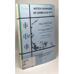 Notes fauniques de Gembloux 4 numéros: 17 - 20 - 22 - 23 (entre...