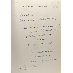 Feuillets de journal - collection Le roseau vert - avec hommage de...