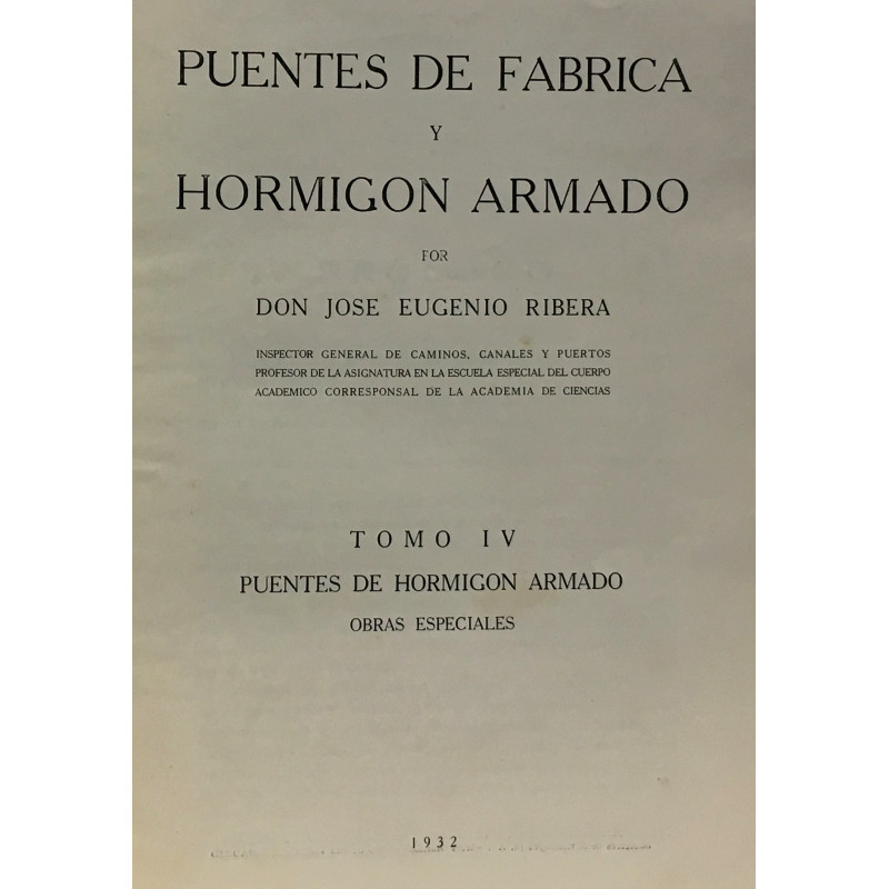 Puentes de fabrica y hormigon armado - tomo IV puentoes de...