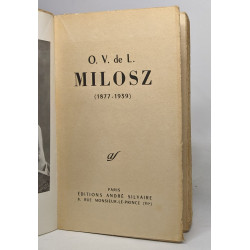 O. V. de L. Milosz (1877-1939) - collection les lettres