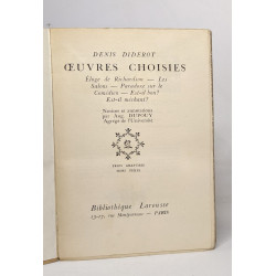 Denis diderot oeuvres choisies - éloge de Richardson - les salons...