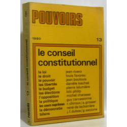 Le conseil constitutionnel n°13, Pouvoirs revue française d'études...
