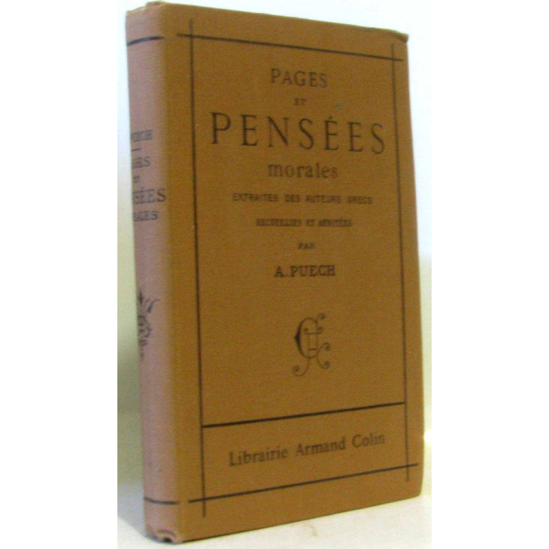 Pages et pensées morales
