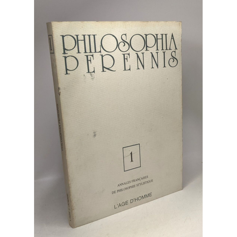 Philosophia perennis - annales françaises de philosophie...