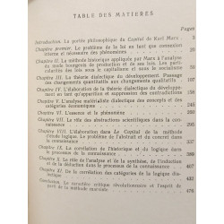 Les problèmes de la dialectique dans le Capital de Marx