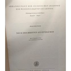 Neue inschriften aus epidauros / Abhandlungen der sächsischen...
