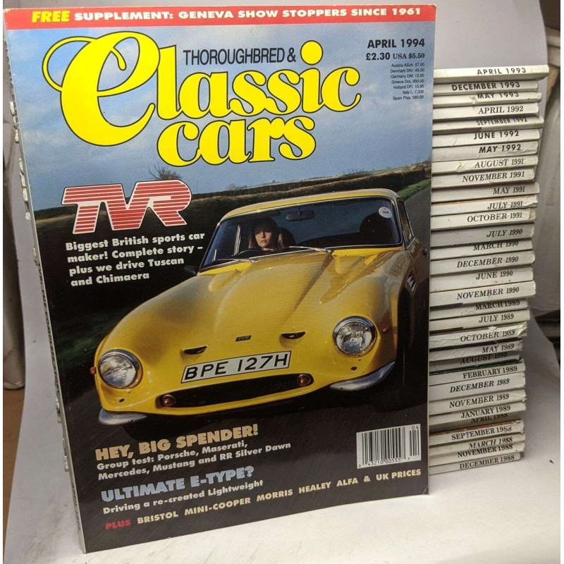 32 numéros de Thoroughbred et Classic Cars entre 1988 et 1994:...