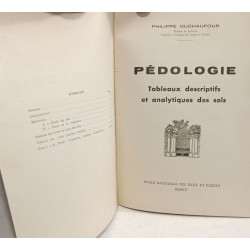 Pédologie - Tableaux descriptifs et analytiques des sols