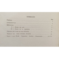Pédologie - Tableaux descriptifs et analytiques des sols