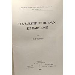 Les subsituts royaux en babylonie - analecta lovaniensia biblica...