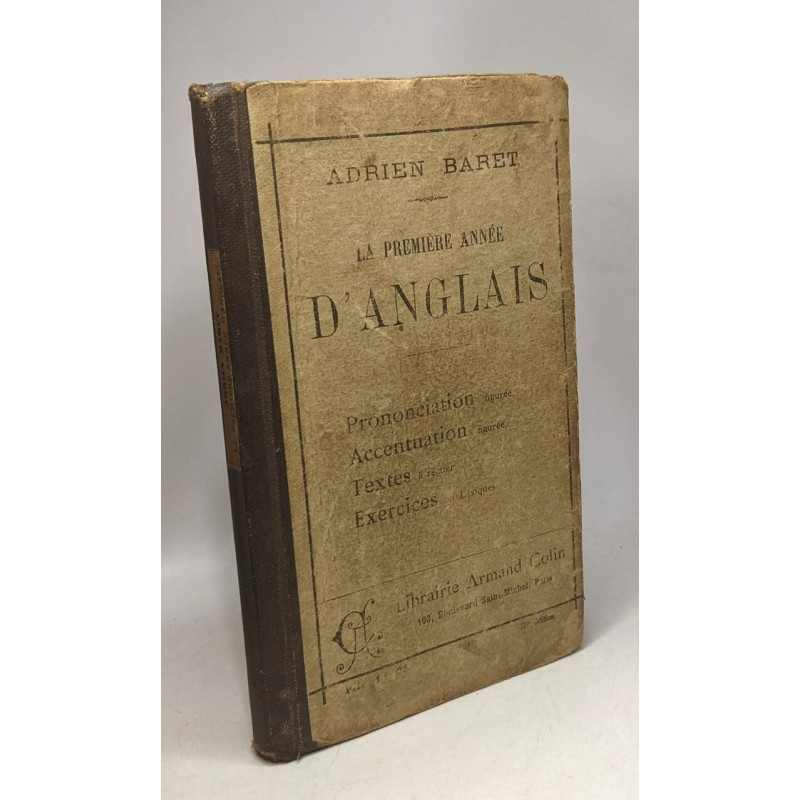 La première année d'anglais à l'usage des élèves