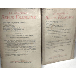 La Nouvelle Revue Française - N°161 Fev. + N°168 Sept. annnée 1927