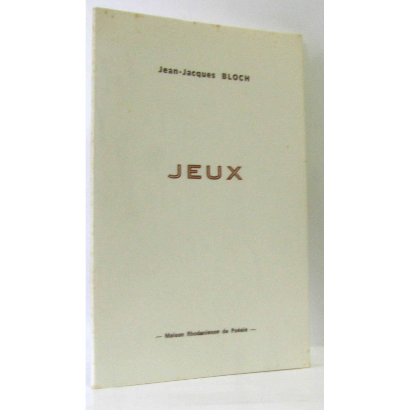 Jeux (avec hommage de l'auteur)