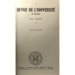 Revue de l'Université de Bruxelles - TOME I (1948-1949) + TOME II...