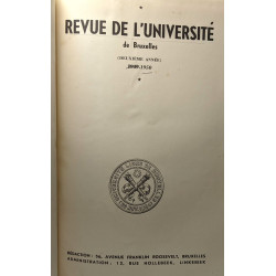 Revue de l'Université de Bruxelles - TOME I (1948-1949) + TOME II...